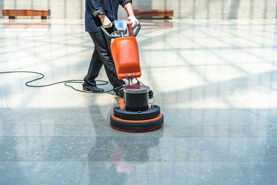 Commercial floor stripping by Top Shine Cleaning Service